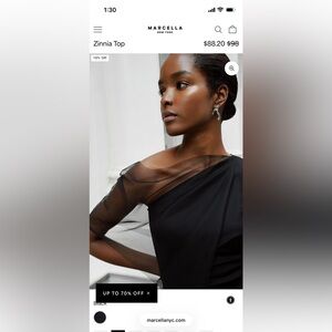 Marcella Black Zinnia Top